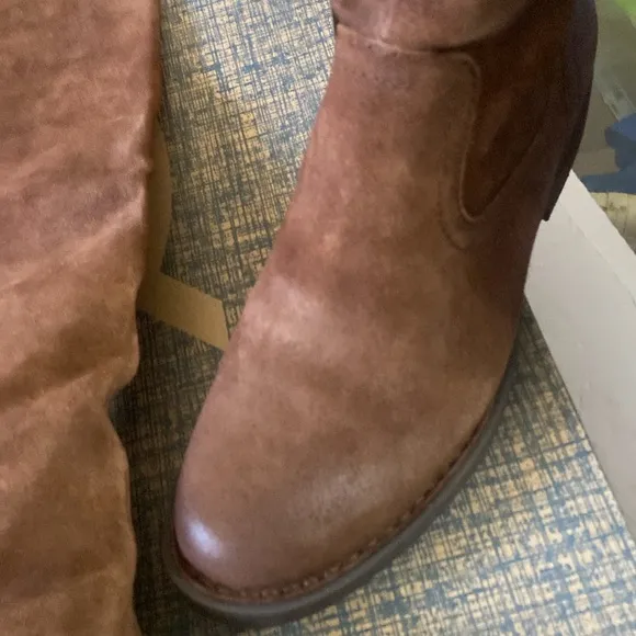 Born Britton Rust distressed over the knee boots