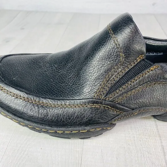 Born Hand Crafted Footwear Men's Black Leather Slip On Comfort Shoes Sz 8M EU 41