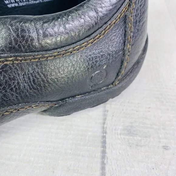 Born Hand Crafted Footwear Men's Black Leather Slip On Comfort Shoes Sz 8M EU 41