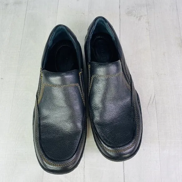Born Hand Crafted Footwear Men's Black Leather Slip On Comfort Shoes Sz 8M EU 41