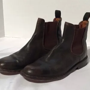 Bowery Chelsea Boot by The Frye Company Stonewashed Leather slip on Brown Sz 8D
