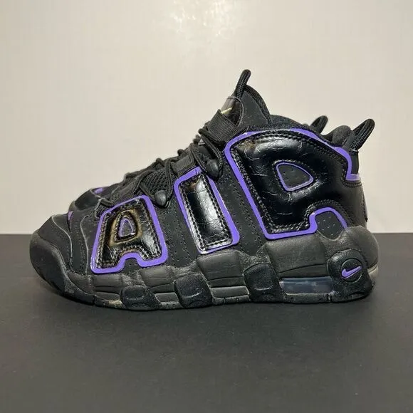 Boys NIKE Air More Uptempo Action Grape Athletic Sneakers / Size 4Y