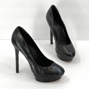 BRIAN ATWOOD Shoes Womens 9.5 Iridescent Ferguson Metallic Snake Platform Pump