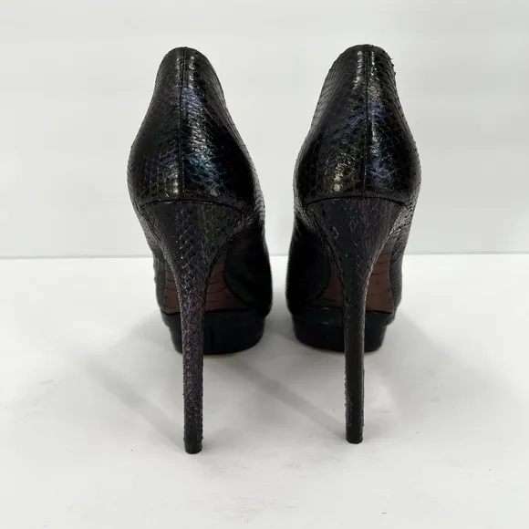 BRIAN ATWOOD Shoes Womens 9.5 Iridescent Ferguson Metallic Snake Platform Pump