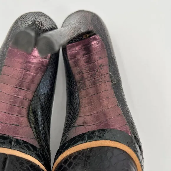 BRIAN ATWOOD Shoes Womens 9.5 Iridescent Ferguson Metallic Snake Platform Pump