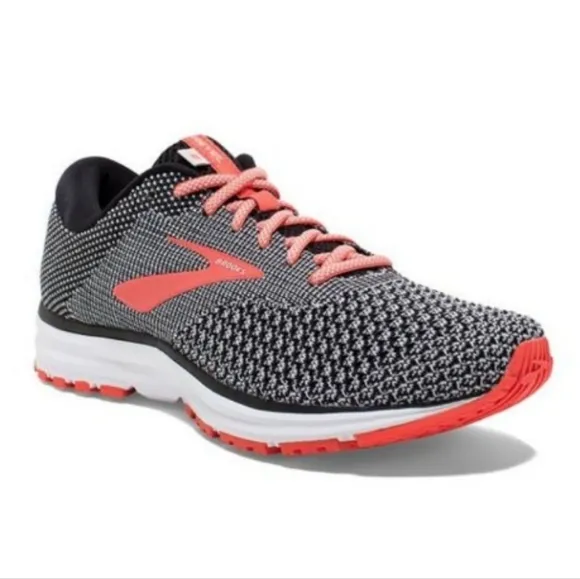 Brooks 7 (Size 7) Multicolored Knit Lace Up Comfort Revel 2 Running Sneakers