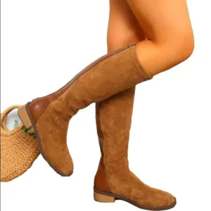 Brown Knee-High Suede Boots sz 8.5