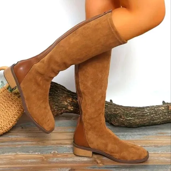 Brown Knee-High Suede Boots sz 8.5
