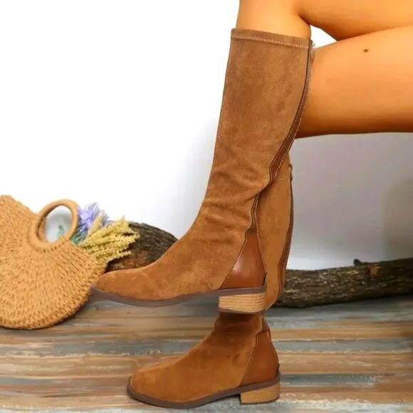 Brown Knee-High Suede Boots sz 8.5