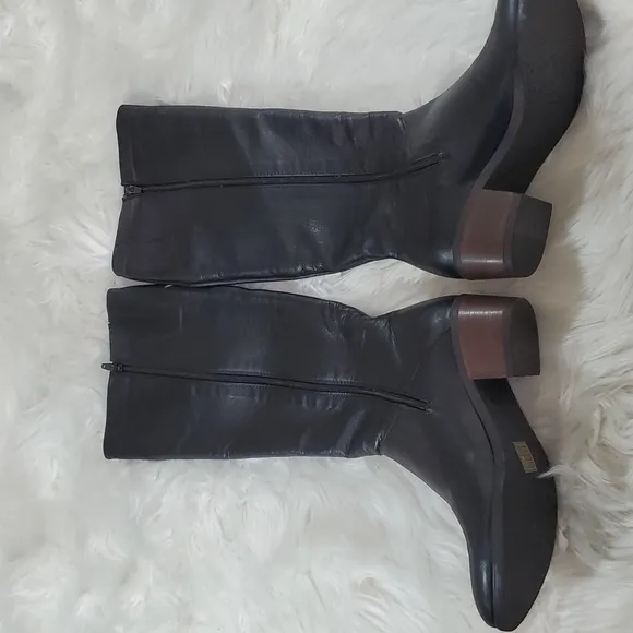 Bueno Leather Knee High Boots Black  9