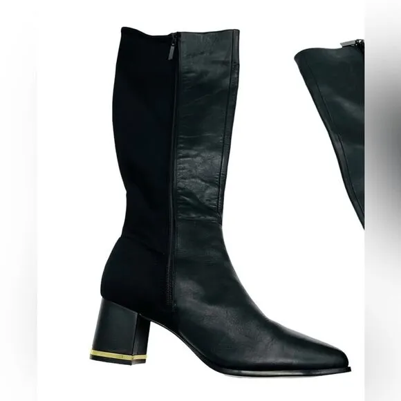 CALVIN KLEIN FREEDA KNEE HIGH BOOTS 9.5 WIDE CALF