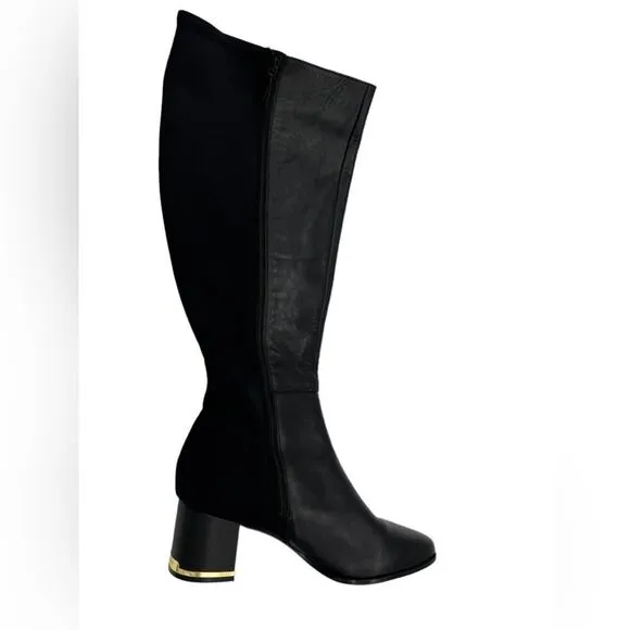 CALVIN KLEIN FREEDA KNEE HIGH BOOTS 9.5 WIDE CALF