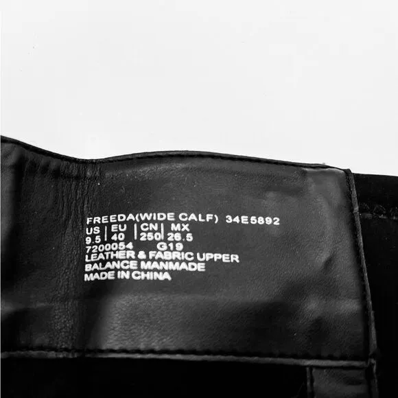 CALVIN KLEIN FREEDA KNEE HIGH BOOTS 9.5 WIDE CALF