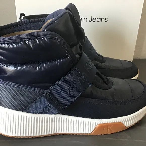 CALVIN KLEIN JEANS Women's Mabon Nylon High Top Sneakers, size 9.5