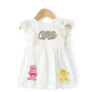 Care Bears Dress First Birthday Outfit Clothes Smash Cake Funshine Sheer Wish