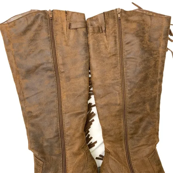 Carlos Roslyn Knee High Boot With Fringe
