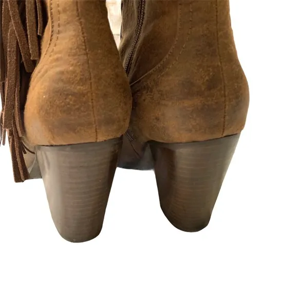 Carlos Roslyn Knee High Boot With Fringe