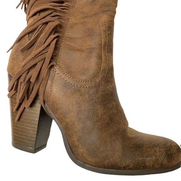 Carlos Roslyn Knee High Boot With Fringe