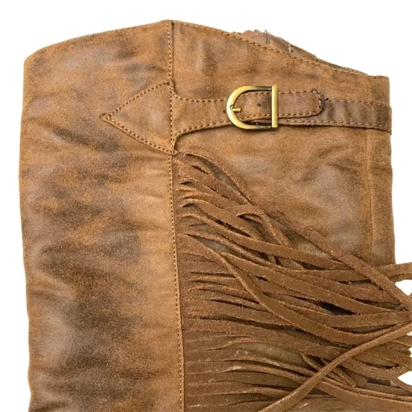 Carlos Roslyn Knee High Boot With Fringe