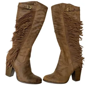 Carlos Roslyn Knee High Boot With Fringe
