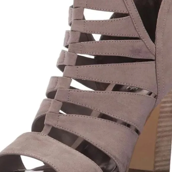 Carlos Santana Womens Solera Faux Suede Cut Out Dress Sandals Size 7