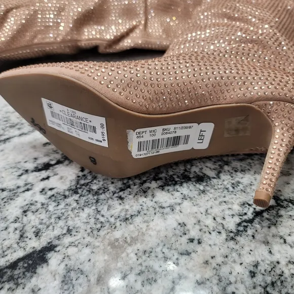 Carvela   Light Pastel Shine Embellished Over-the-Knee Boots