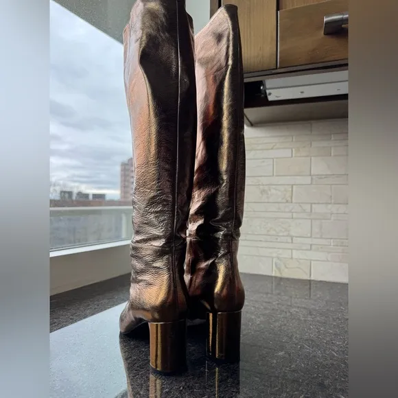 CASADEI BRONZE KNEE HIGH BOOTS