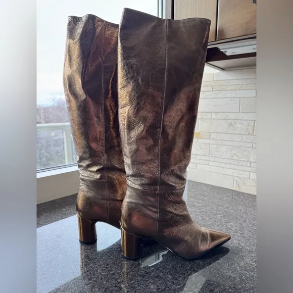 CASADEI BRONZE KNEE HIGH BOOTS