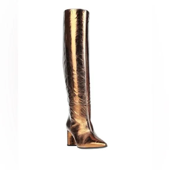 CASADEI BRONZE KNEE HIGH BOOTS