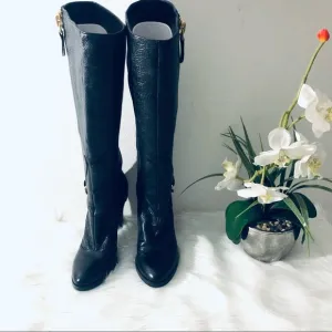CESARE PACIOTTI WOMEN’S BLACK KNEE-HIGH BOOTS.SIZE 8.5