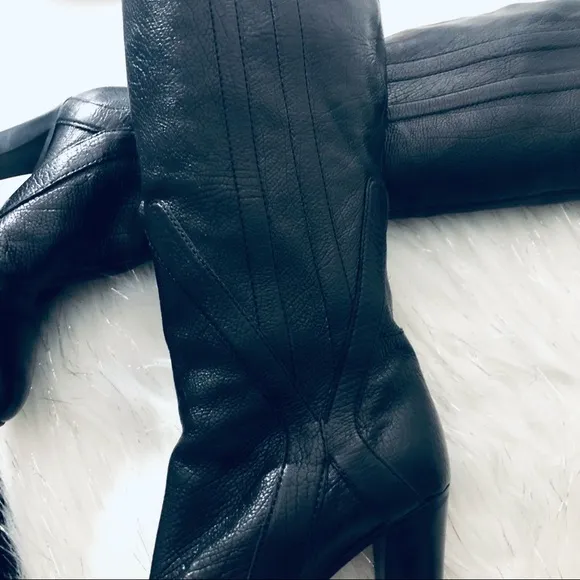 CESARE PACIOTTI WOMEN’S BLACK KNEE-HIGH BOOTS.SIZE 8.5
