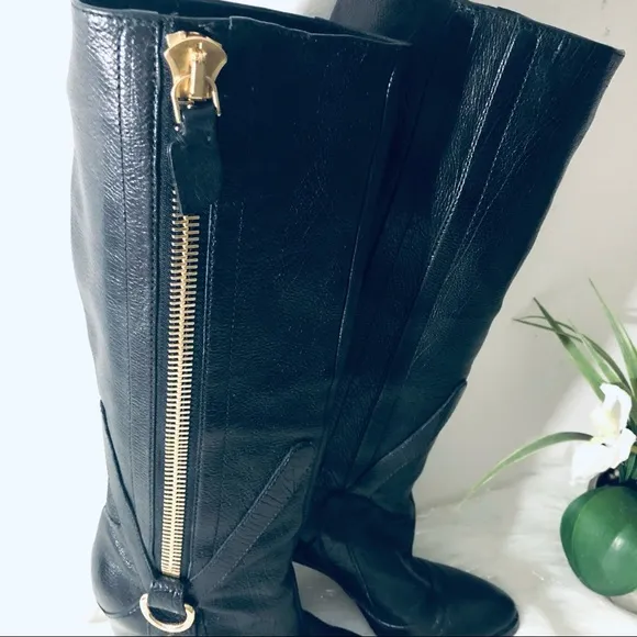 CESARE PACIOTTI WOMEN’S BLACK KNEE-HIGH BOOTS.SIZE 8.5
