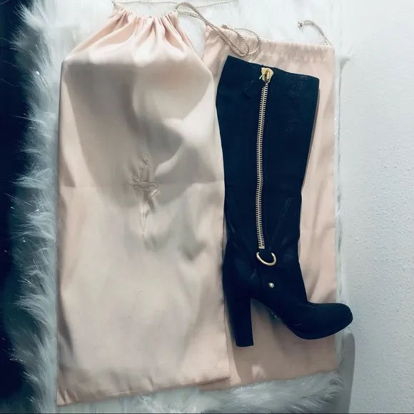 CESARE PACIOTTI WOMEN’S BLACK KNEE-HIGH BOOTS.SIZE 8.5