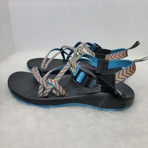 Chaco Z Cloud X2 Rainbow Strappy Hiking Beach Vibram Womens Sandals Shoes Size 6