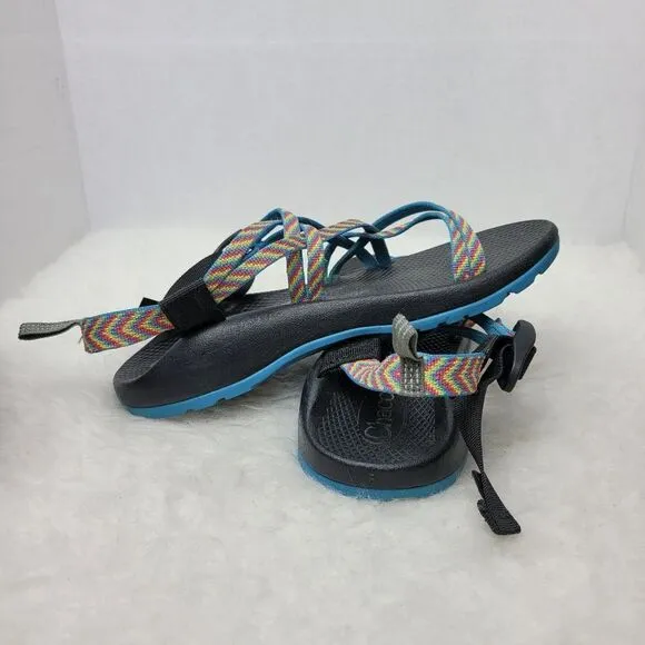 Chaco Z Cloud X2 Rainbow Strappy Hiking Beach Vibram Womens Sandals Shoes Size 6