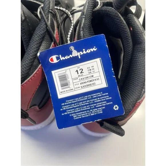 Champion Arena Power Hi V2 Men's Shoes Size 12 Black/ Marron Athletic Sneaker