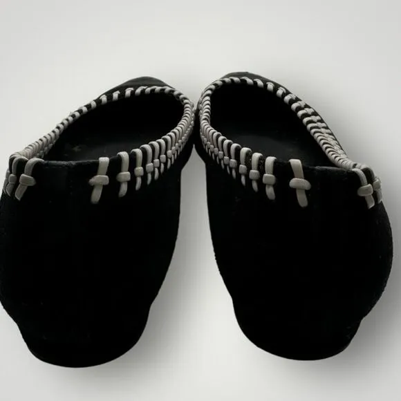 Chanel Suede Leather Whipstitch Ballet Flats 38