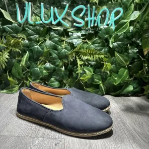Charix Blue Suede Leather Ballet Flat Shoes Slip-On Women's Size EU 40 US 9