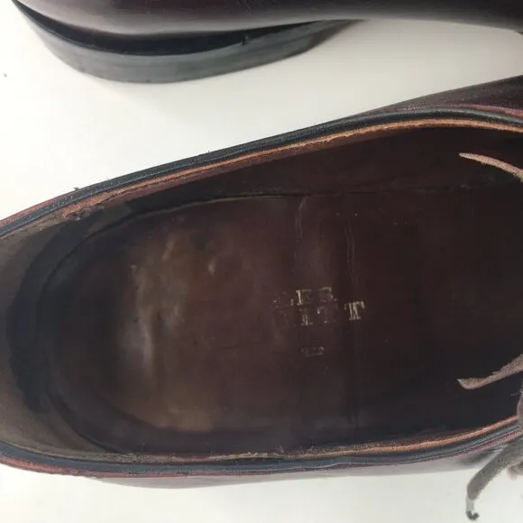Charles Tyrwhitt MCA CHE Wholecut Burgundy Leather Oxford Dress Shoes Size 8.5