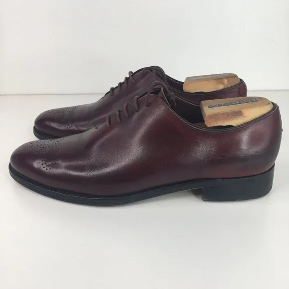 Charles Tyrwhitt MCA CHE Wholecut Burgundy Leather Oxford Dress Shoes Size 8.5