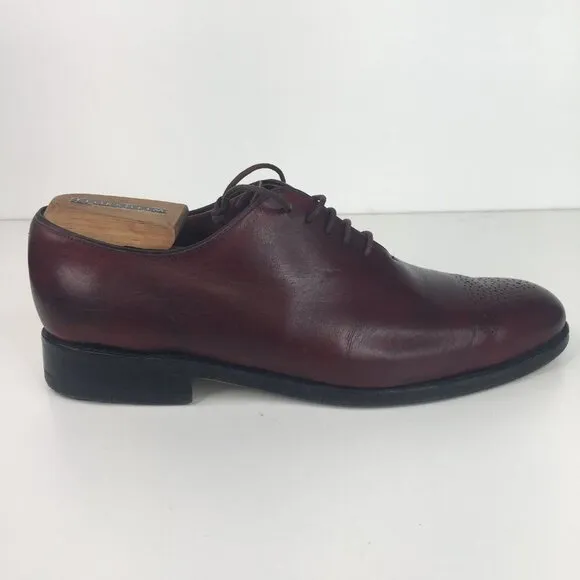 Charles Tyrwhitt MCA CHE Wholecut Burgundy Leather Oxford Dress Shoes Size 8.5