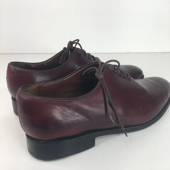 Charles Tyrwhitt MCA CHE Wholecut Burgundy Leather Oxford Dress Shoes Size 8.5