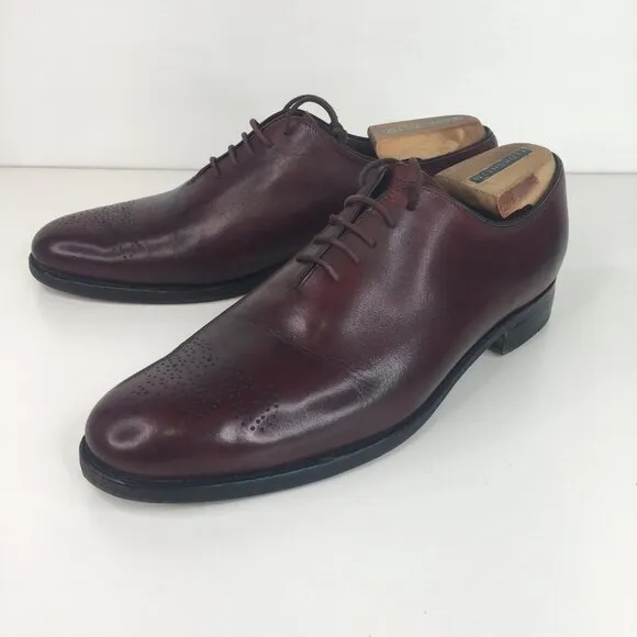 Charles Tyrwhitt MCA CHE Wholecut Burgundy Leather Oxford Dress Shoes Size 8.5
