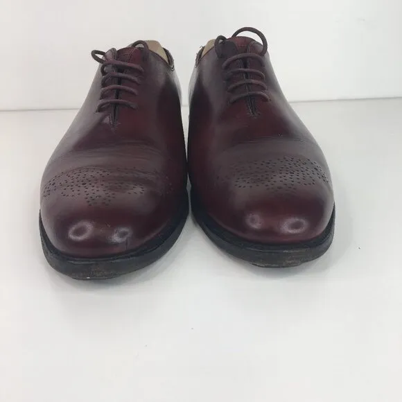 Charles Tyrwhitt MCA CHE Wholecut Burgundy Leather Oxford Dress Shoes Size 8.5