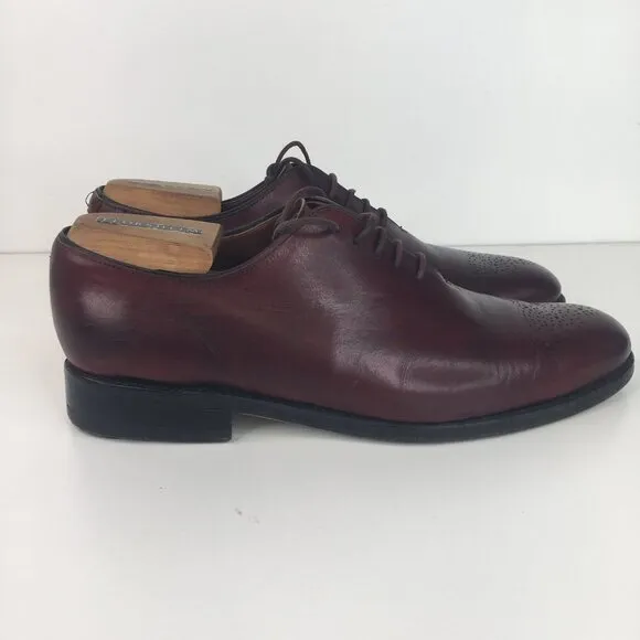 Charles Tyrwhitt MCA CHE Wholecut Burgundy Leather Oxford Dress Shoes Size 8.5