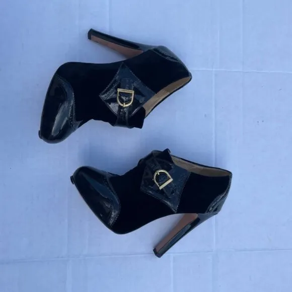 Charlotte Olympia Bootie Platform Oxford Bootie Black Heel Pump