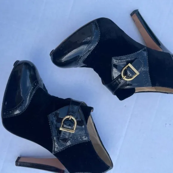 Charlotte Olympia Bootie Platform Oxford Bootie Black Heel Pump