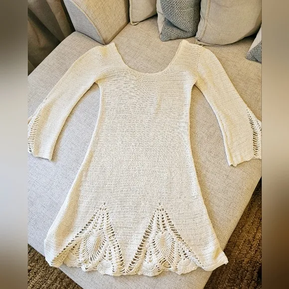 Chasing Unicorns Steal Me A Dream Crochet Mini Dress
