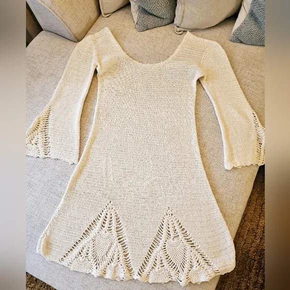 Chasing Unicorns Steal Me A Dream Crochet Mini Dress