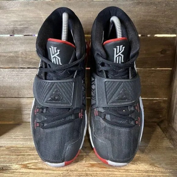 Childrens Kids Nike Kyrie 6 Bred Athletic Basketball Shoes Sneakers Size 6 Y GUC